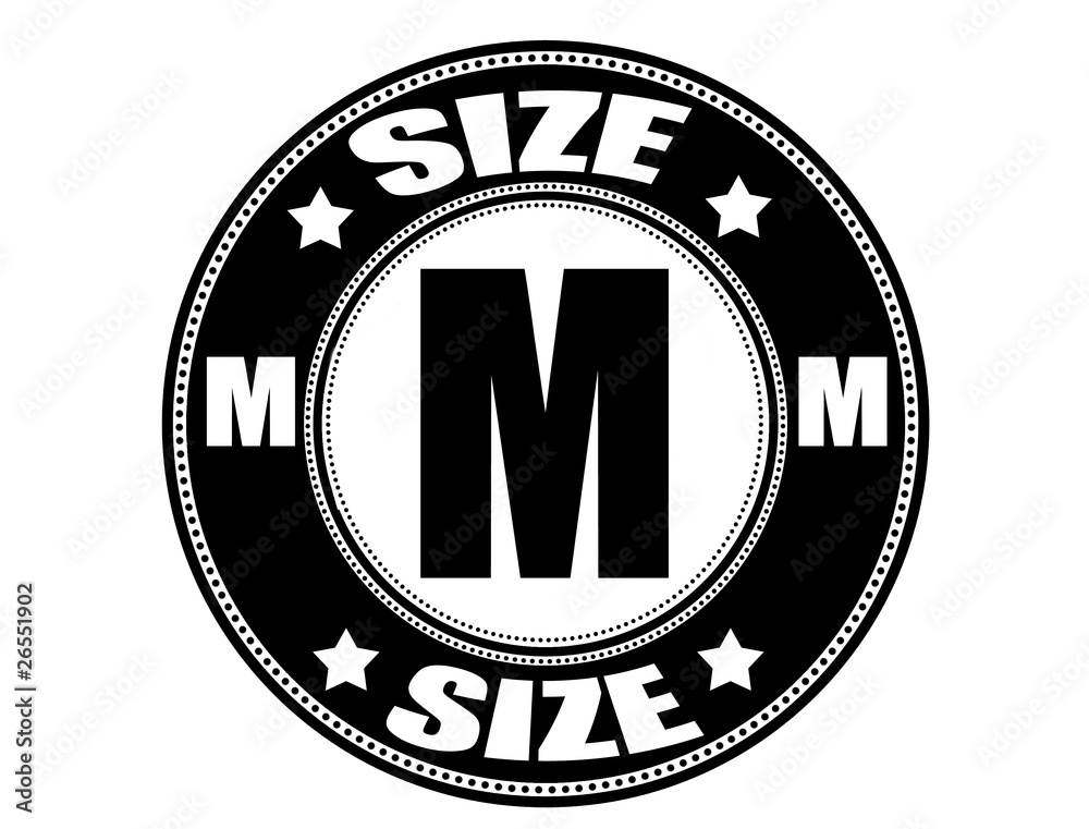 size M label size M label