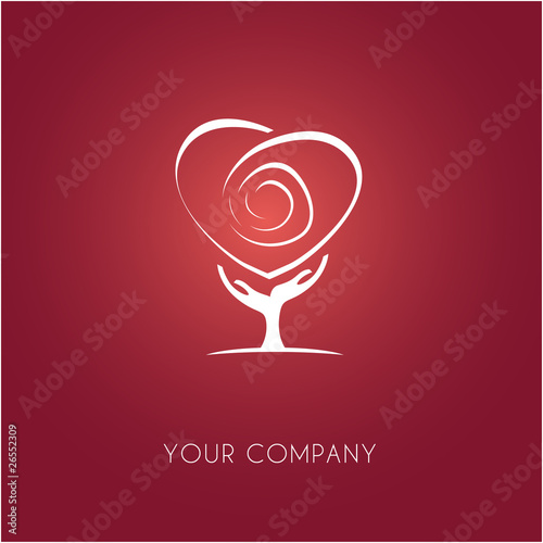logo entreprise, arbre, coeur