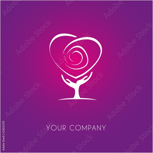 logo entreprise, arbre, coeur