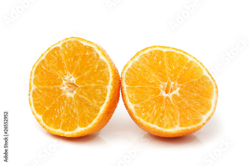 Two mandarin halves