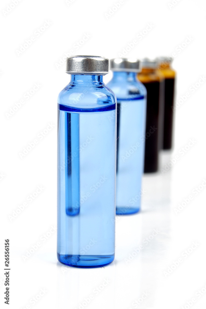 Vials on white background Vials on white background