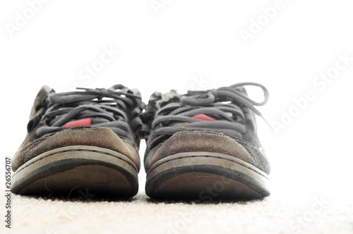 Old worn out skateboarding shoes