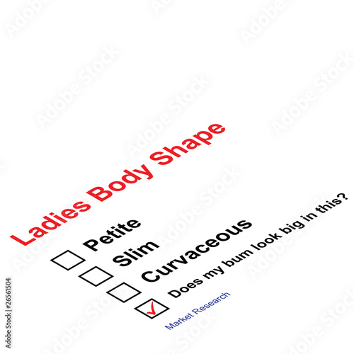 Market research question regarding Ladies body shape