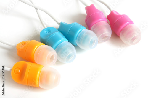 Multicolored earphones