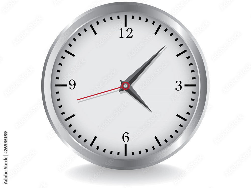 metal clocks - realistic illustration