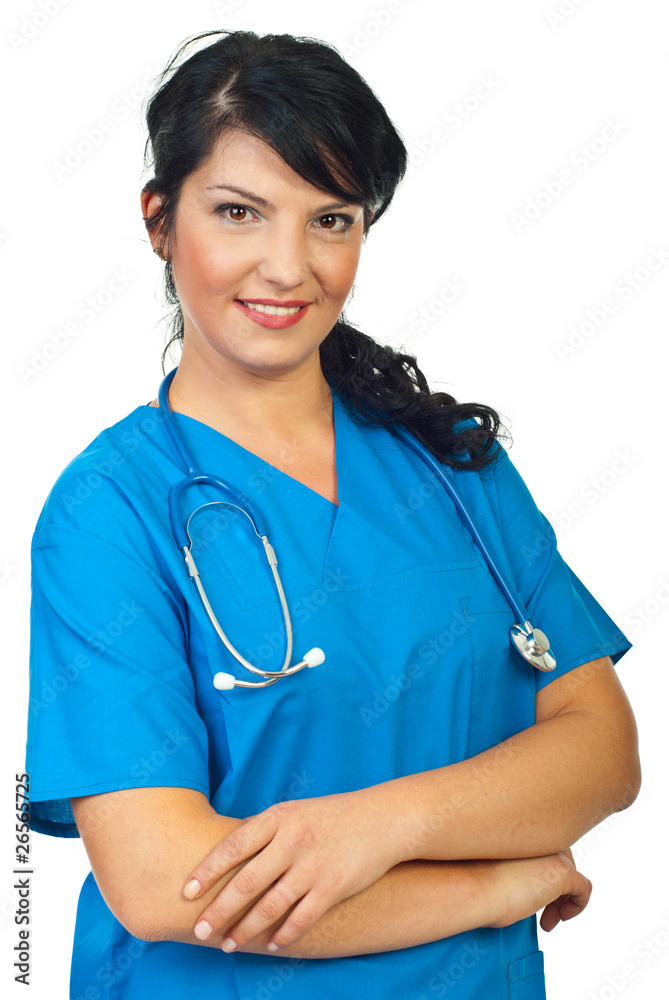 Smiling doctor woman with arms folded Smiling doctor woman with arms folded