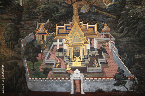 Mural in Temple of the Emerald Buddha