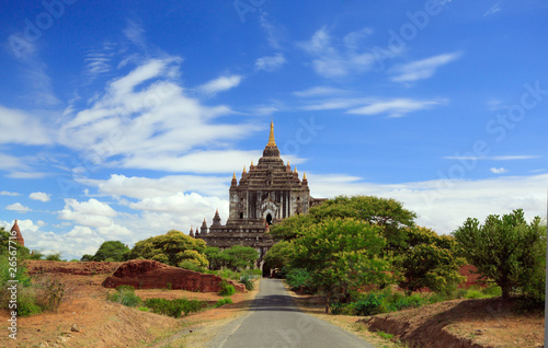 Road to the temple, temple of bagan,myanmar