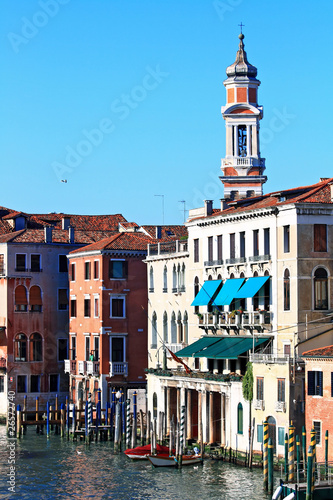 Clock Tower in Grand canal Venice, Italy.