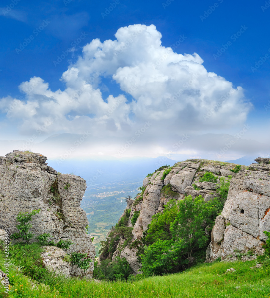 magical view from the mountains to the valley magical view from the mountains to the valley