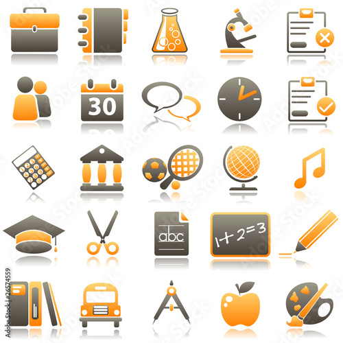 school Orange Icons