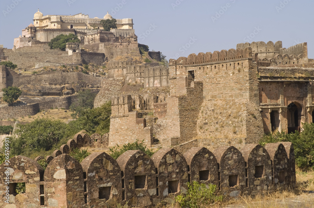 15th century fortress at Kumbhalgarh in Rajasthan India
