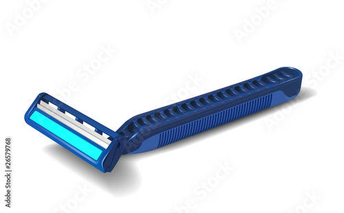 Safety razor on white background. Realistic vector illustration