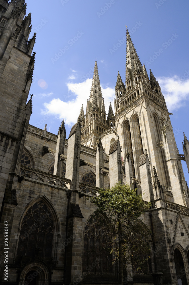 Cathedral of Quimper in Brittany, France