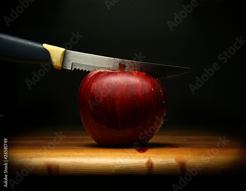 Wounded Red Apple