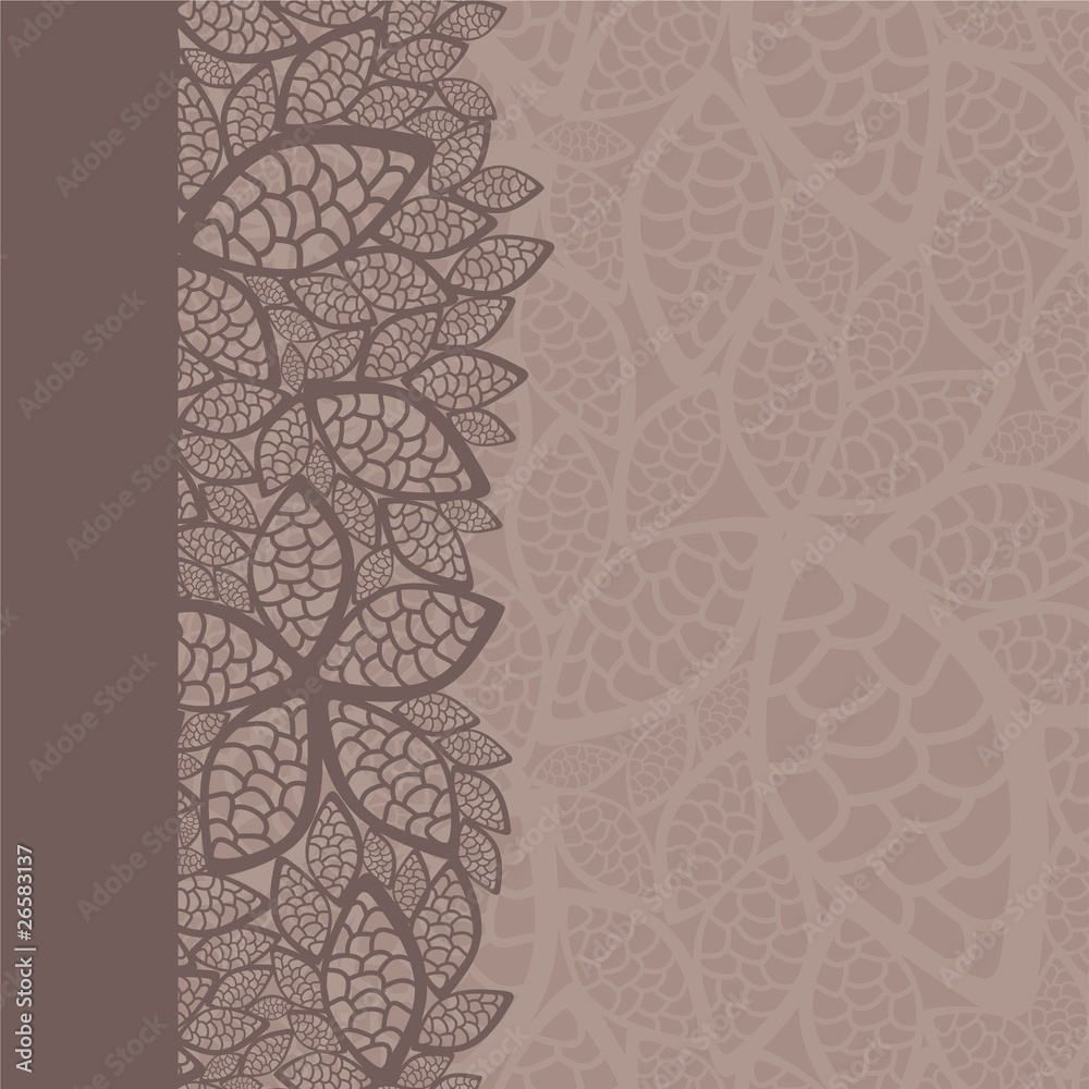leaf pattern border and background