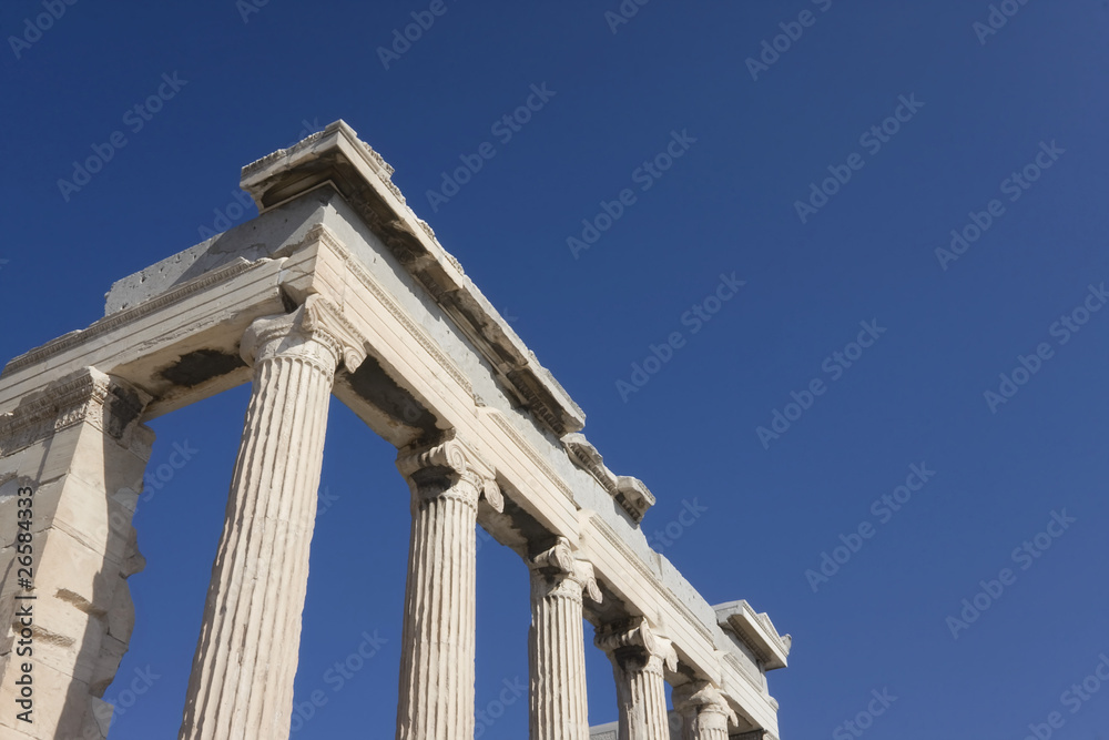 Naklejka premium Ancient ruins of the Acropolis in Athens Greece