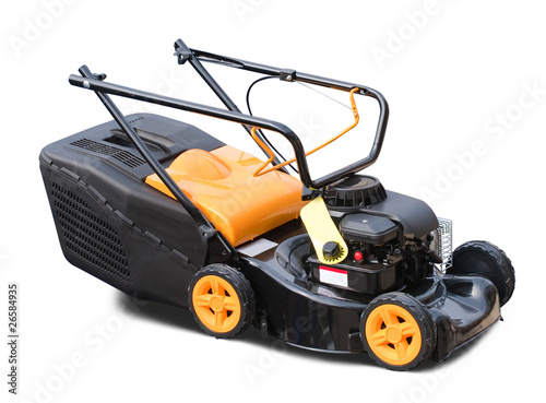 yellow lawn mower