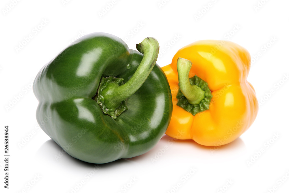 Bell peppers isolated on a white background Bell peppers isolated on a white background