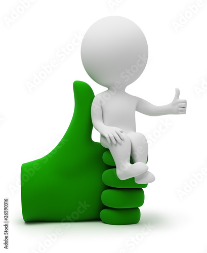 3d small people - cool armchair