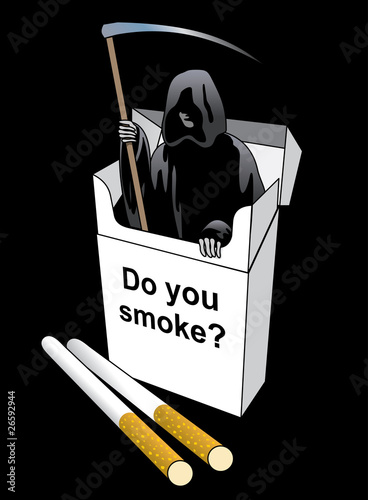 Death inside a cigarette pack.