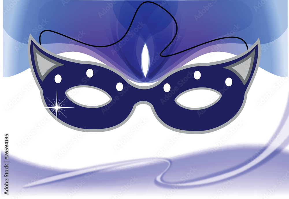 Carnival mask on a dark blue abstract background Carnival mask on a dark blue abstract background