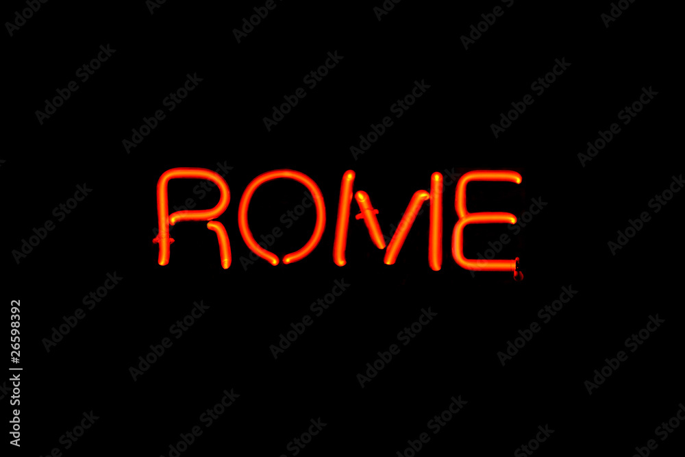 Rome neon sign