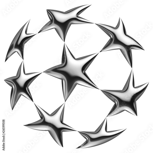 Ballon étoiles de chrome