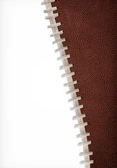 American Football Curved Laces Pattern