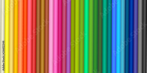 Colored pencils. Vector.