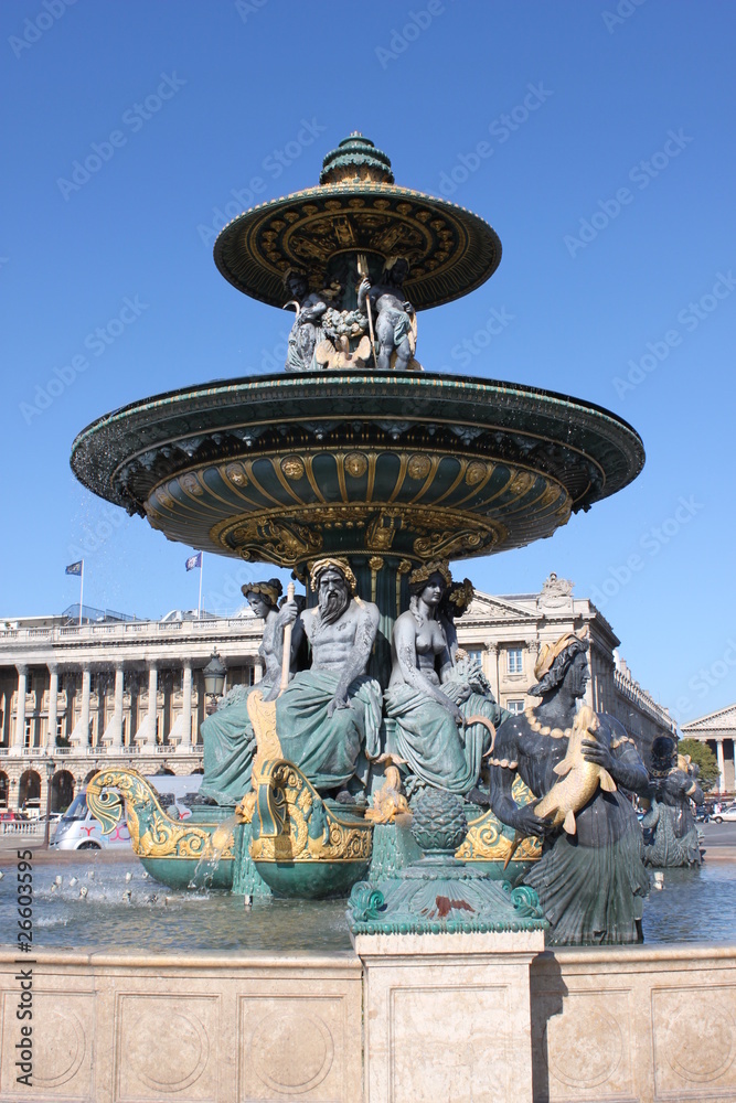 Fontaine de la place de la Concorde à Paris