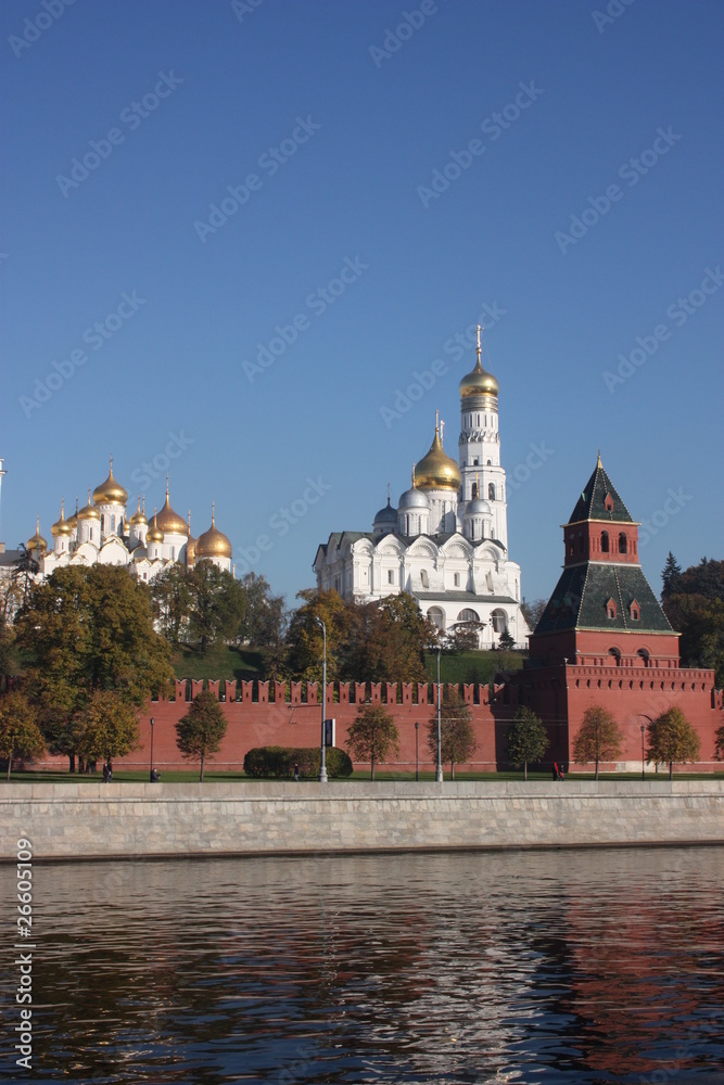 Cupolas of the Moscow Kremlin.