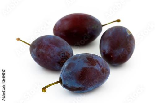 autumn fruit - organic plums