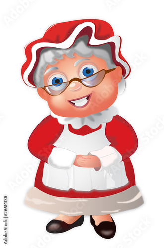 Εκτύπωση καμβά Mrs Claus