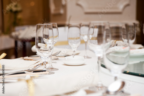 Elegant Dinner Table Setting photo