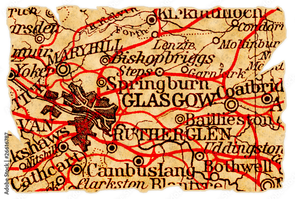 Glasgow old map