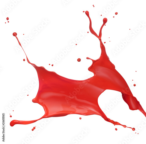 red paint splash photo