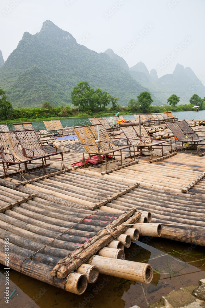 Bamboo rafts on Li river