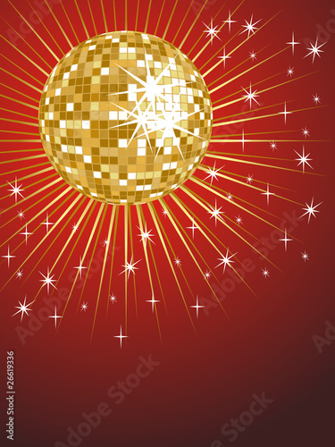 Goldene Diskokugel