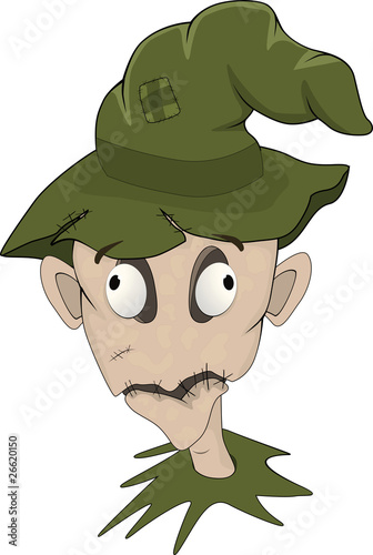 Portrait of a stuffed animal and hat of the wizard