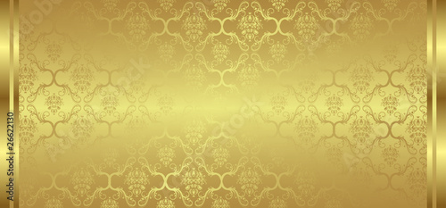 Golden Ornament - Wedding Card