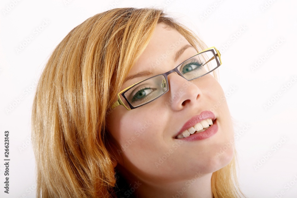 young beautiful woman with eyeglasses young beautiful woman with eyeglasses