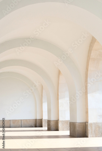 White arched pathway