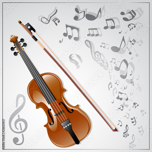 Background with a violin
