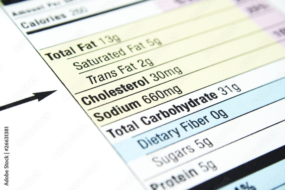 Naklejka premium Nutrition facts