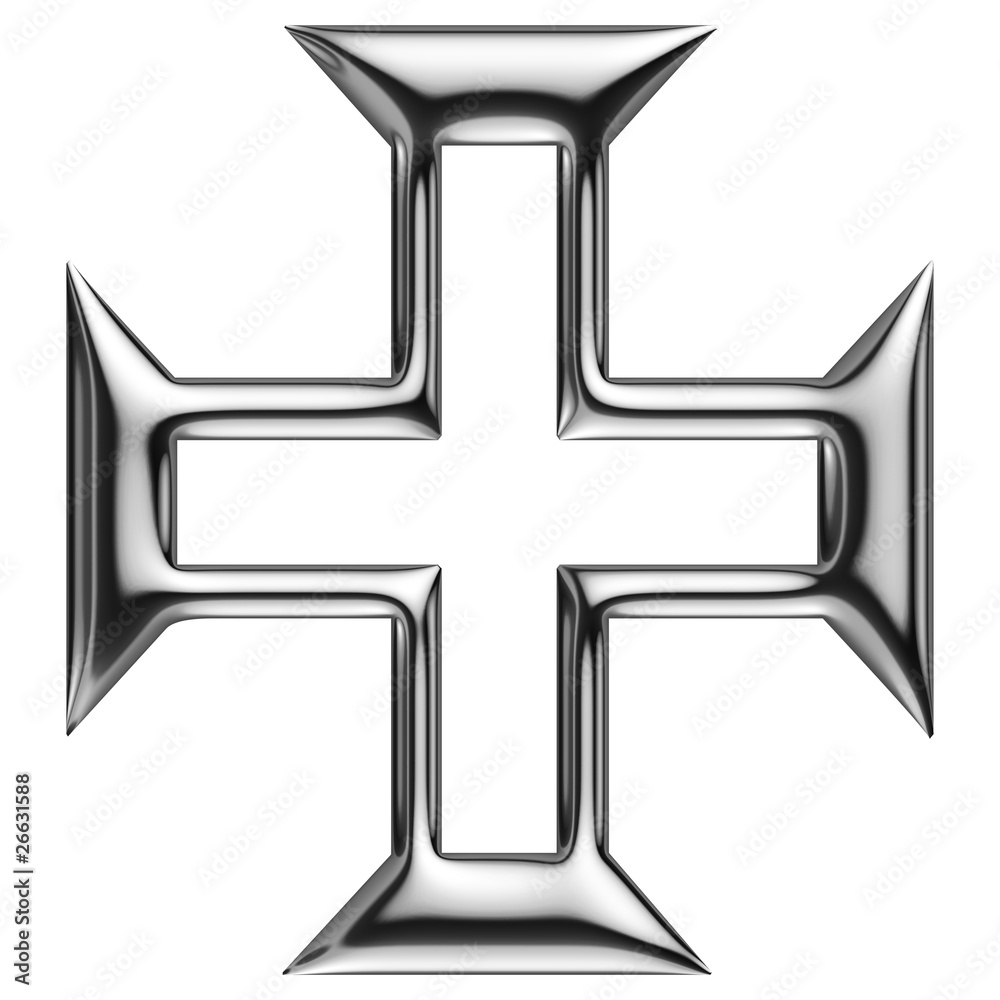 Fototapeta premium Croix de l'Ordre du Christ en chrome