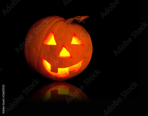 Funny shining pumpkin