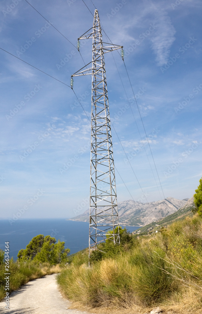 High-Voltage Transmission Tower