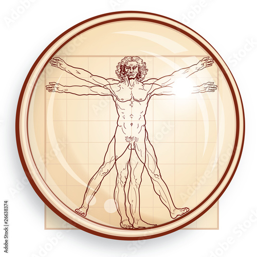 The Vitruvian Man under Microscope