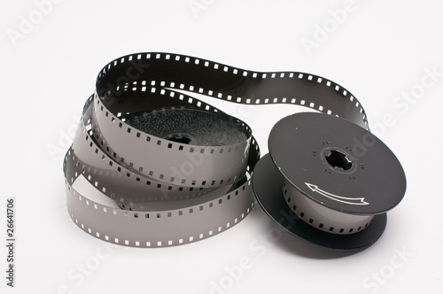 Abgerollter Film und Spule